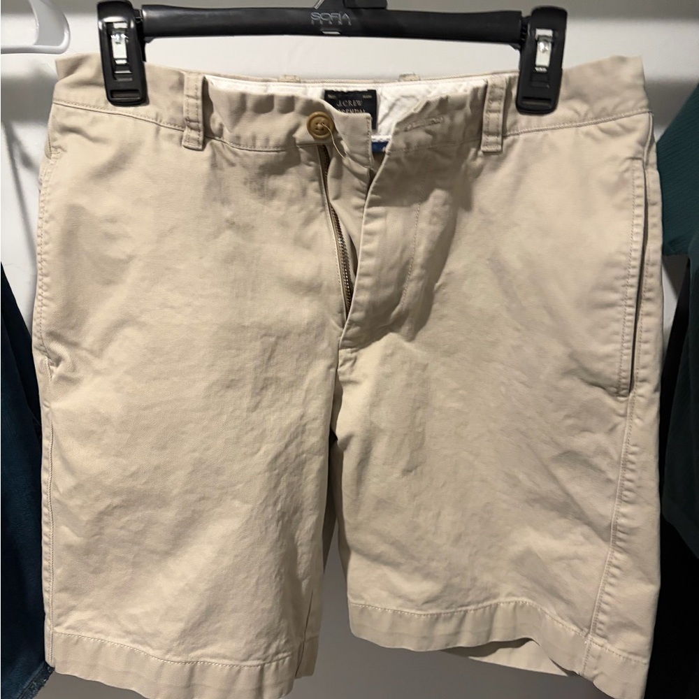 J. Crew Men's Khaki Flat Front Shorts